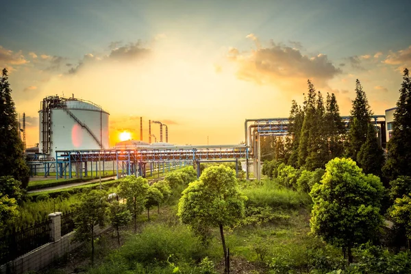 Chemical Plant Banks China — Stock Photo, Image