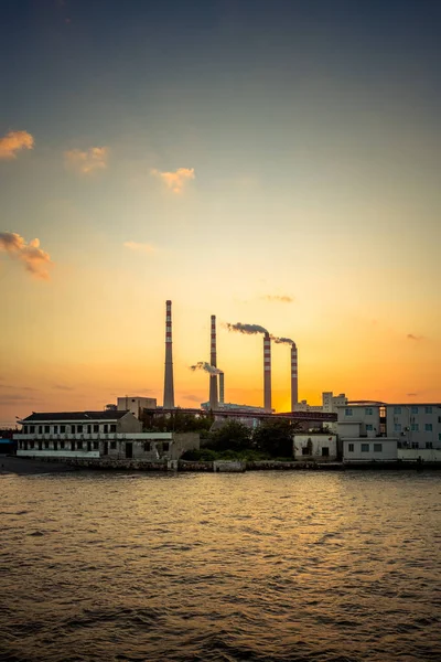 Power Station Sunset Shanghai China — Stock Photo, Image