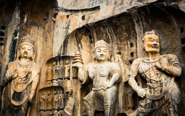 Будды Пещерах Юньган Китай — стоковое фото