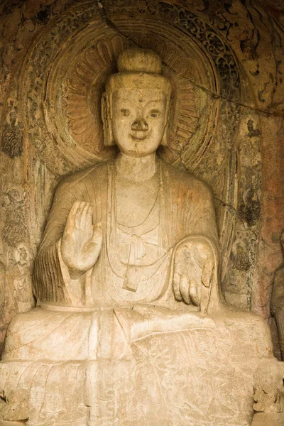 Buddha Nelle Grotte Yungang Cina — Foto Stock