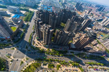 Fütüristik Havaalanı Interio shanghai Çin.