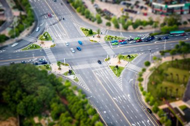 karşıdan karşıya City, Çin.