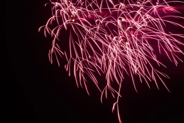 Cluster Colorful Fourth July Fireworks — Stock Photo, Image