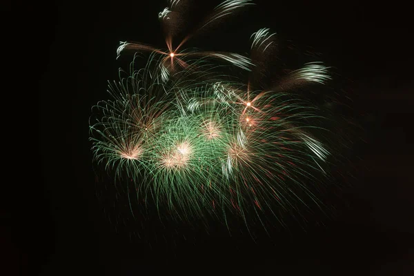 Cluster Colorful Fourth July Fireworks — Stock Photo, Image