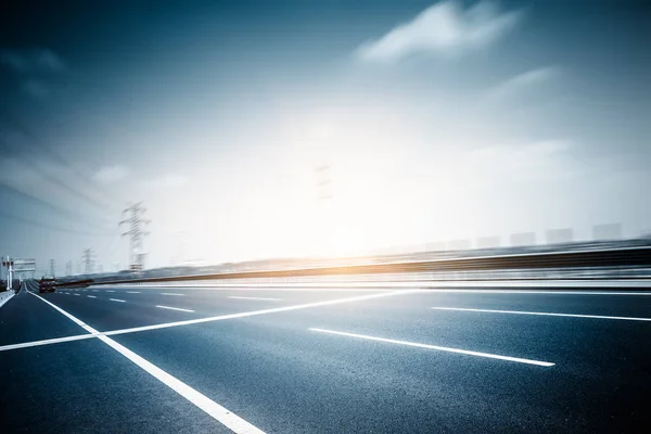 Snelweg Moderne Brug Van Stad Blauwe Afgezwakt — Stockfoto