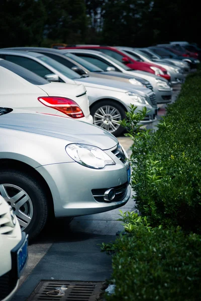 Cars Parking Lot City Outdoor — Stock Photo, Image