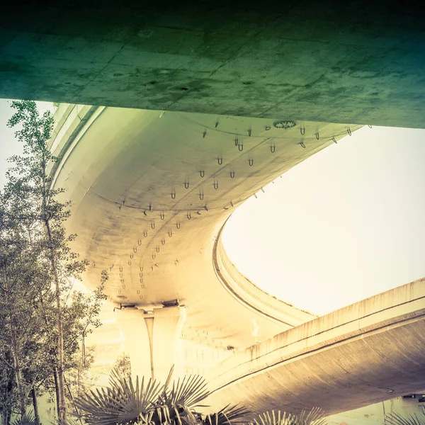 Betonnen Wegbocht Van Viaduct Shanghai China Outdoor — Stockfoto
