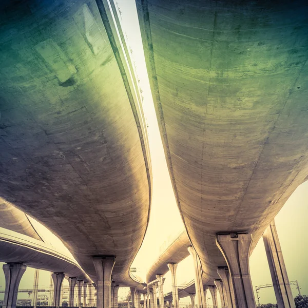 Betonová Silniční Křivka Viaduktu Šanghajském Porcelánu Venkovní — Stock fotografie