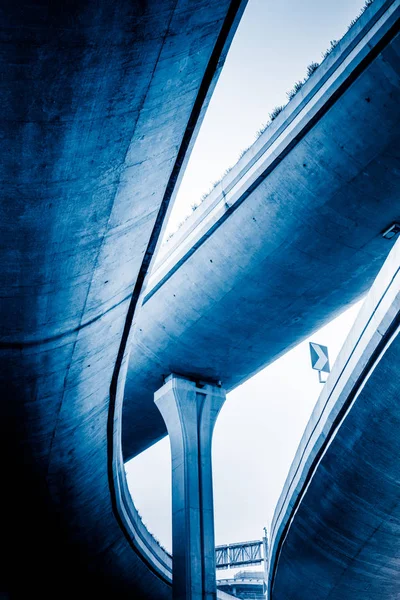 Overpass Bridge Low Angle View Shanghai China — Stock Photo, Image