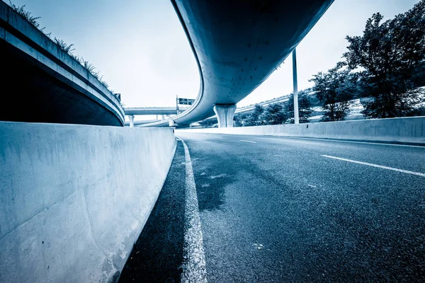 Courbe Route Béton Viaduc Dans Shanghai Chine Extérieure — Photo