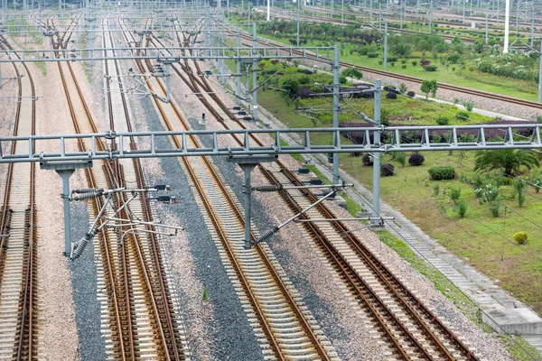 Çin Demiryolu Istasyonuna Demiryolu — Stok fotoğraf