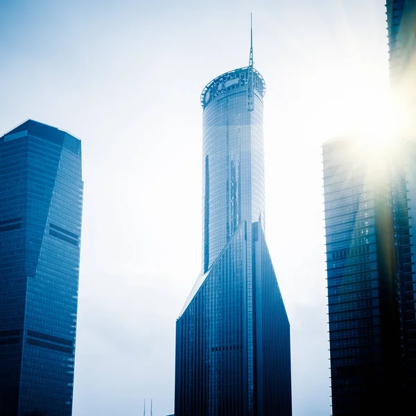 Kerumunan Gedung Kantor Shanghai China — Stok Foto