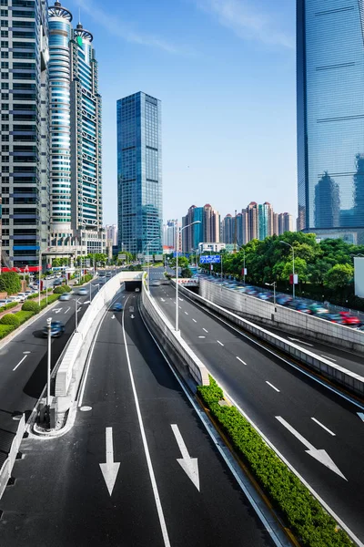 Κίνηση Δρόμων Στο Shanghai Κίνα — Φωτογραφία Αρχείου