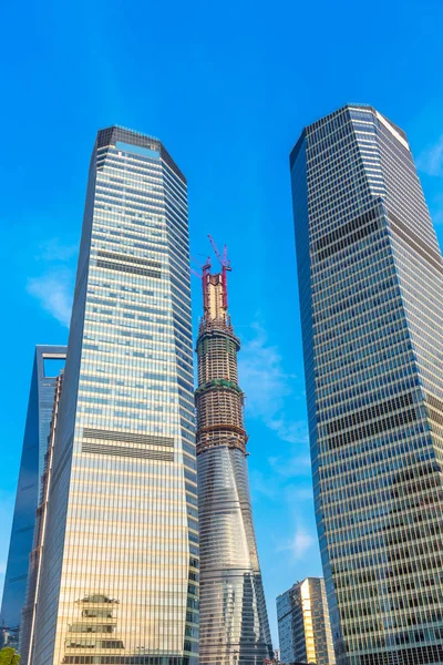 Kantoorgebouw Van Menigte Van Shanghai China — Stockfoto