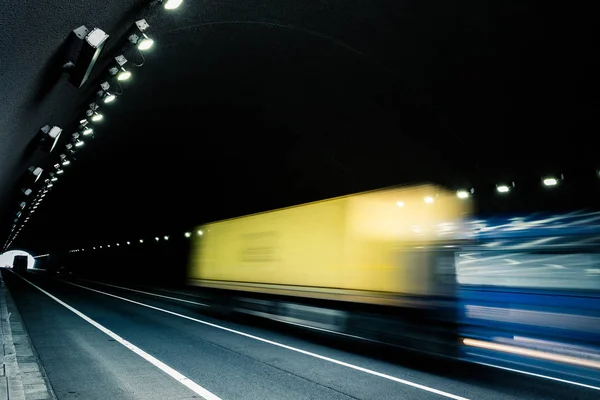 Motion Truck Tunnel — Stok fotoğraf