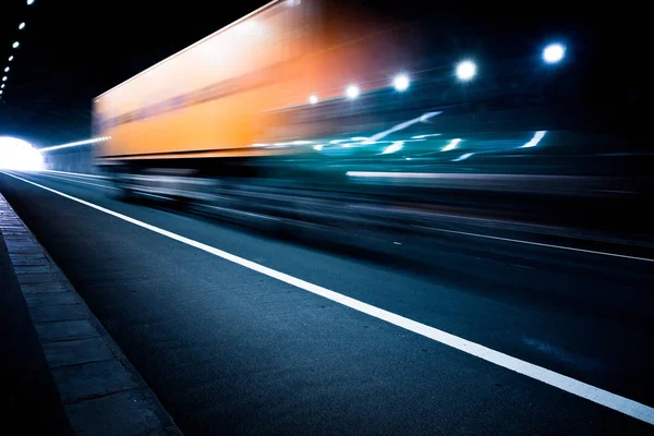 Motion Truck Tunnel — Stok fotoğraf