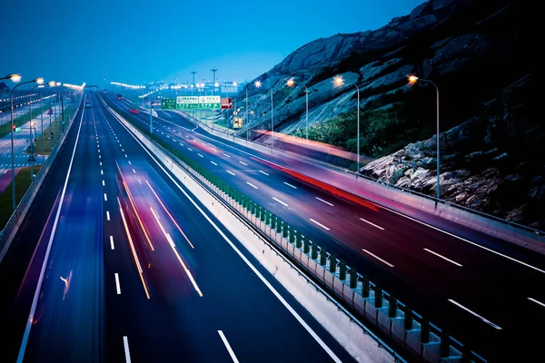 Camiones Movimiento Autopista — Foto de Stock