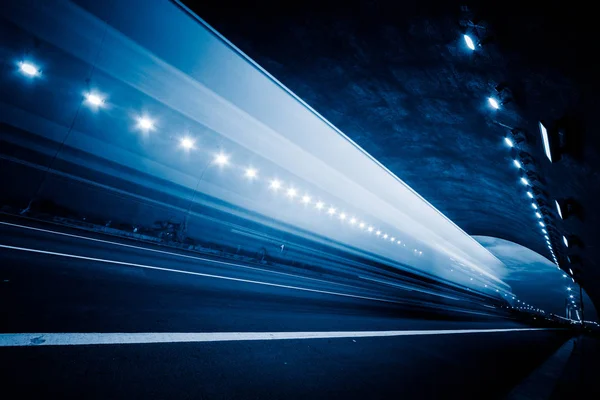 Semaforo Tunnel Immagine Blu — Foto Stock