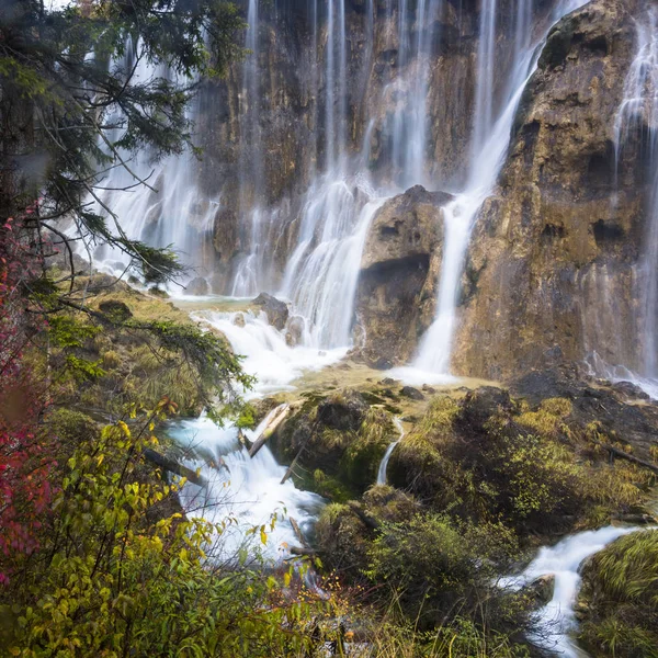 Chute Eau Automne Yunnan Chine — Photo