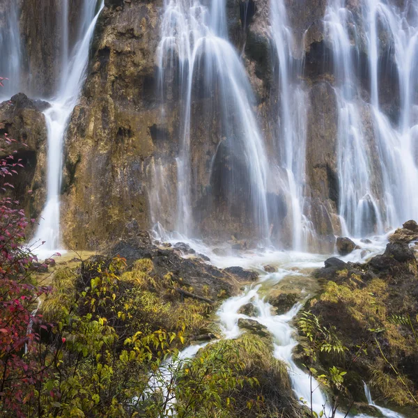 Chute Eau Automne Yunnan Chine — Photo