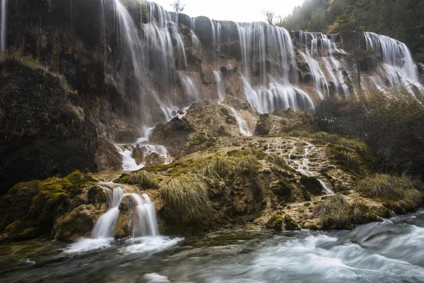 Chute Eau Automne Yunnan Chine — Photo