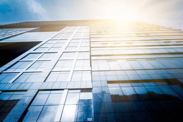 Fasaden Modern Kontorsbyggnad Blå Tonade Bilder — Stockfoto