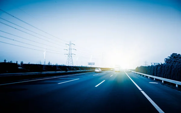 Clean Freeway Modern Bridge China — Stock Photo, Image