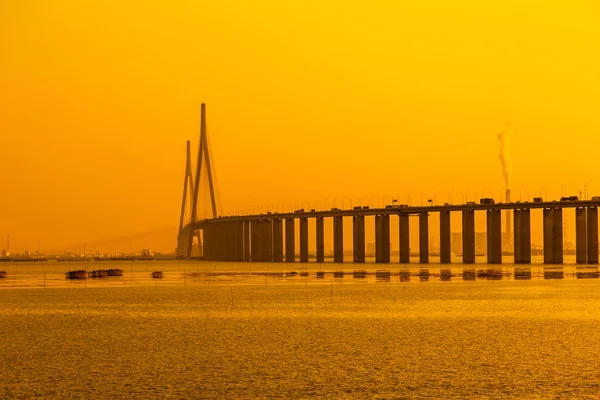 Ponte Moderno Sull Oceano Della Cina — Foto Stock