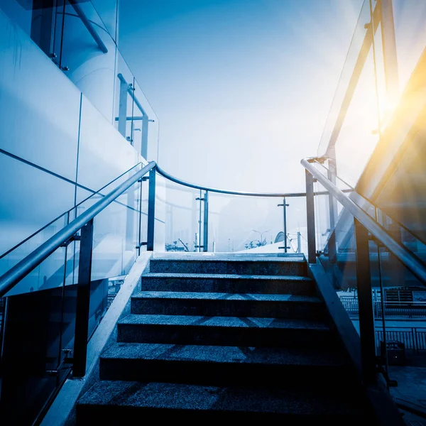 Facciata Moderno Edificio Uffici Immagini Colore Blu — Foto Stock