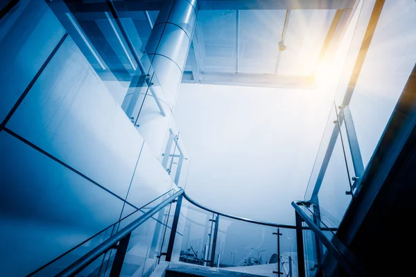 Fachada Del Moderno Edificio Oficinas Imágenes Tonos Azules — Foto de Stock