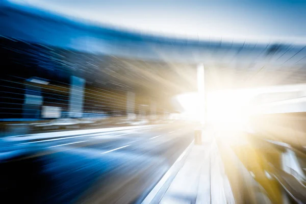 Schneller Stadtverkehr Bewegliche Autos — Stockfoto