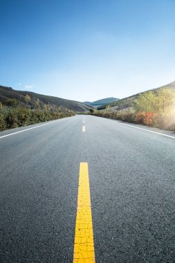 Amerika'da temiz Otoban yol.