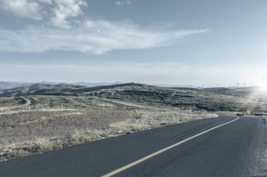 Amerika'da temiz Otoban yol.