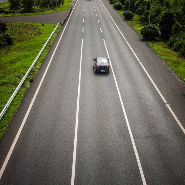 Carretera Vacía Azul Imágenes Tonificadas — Foto de Stock