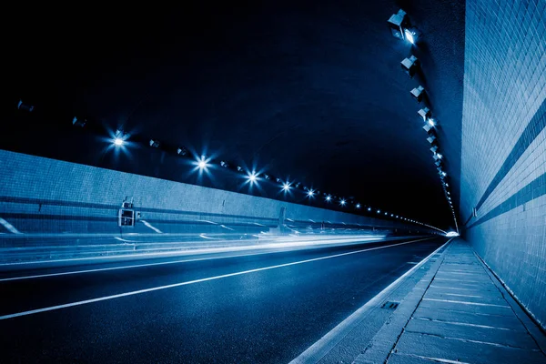 Autostrada Vuota Immagini Blu Tonica — Foto Stock