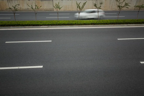 Auto Versnellen Door Stad Sjanghai China — Stockfoto