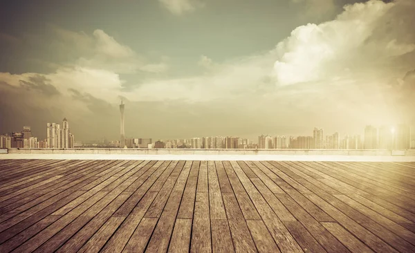 Stadsbilden Solnedgång Guangzhou Kina — Stockfoto