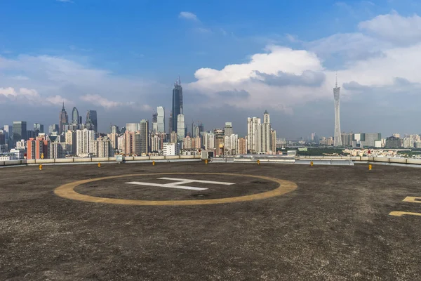 Helikopter Pisti Manzarası Guangzhou Çin — Stok fotoğraf