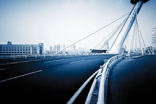 Strada Vuota Con Movimento Sfondo Sfocato — Foto Stock