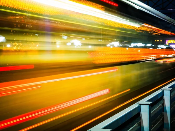 Schneller Stadtverkehr Bewegliche Autos — Stockfoto