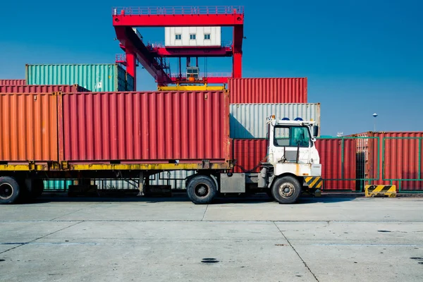 Harbor Freightblue Toned Iamges Shanghai — Stock Photo, Image