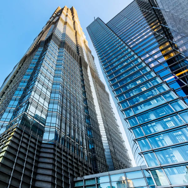 Facciata Moderno Edificio Uffici Immagini Colore Blu — Foto Stock