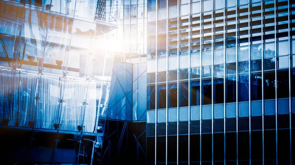 Fachada Del Moderno Edificio Oficinas Imágenes Tonos Azules — Foto de Stock