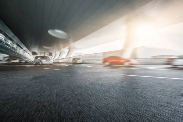 Saubere Straße Der Stadt Schneller Stadtverkehr — Stockfoto