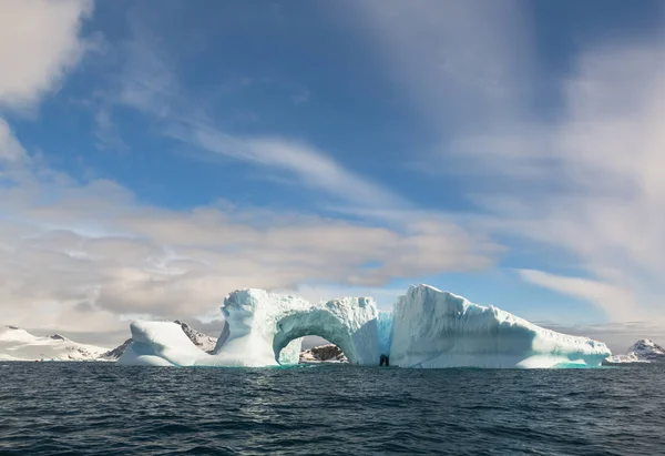 Travel by the research ship. Studying of climatic and weather changes in Antarctica. Snow and ices of the Antarctic islands.