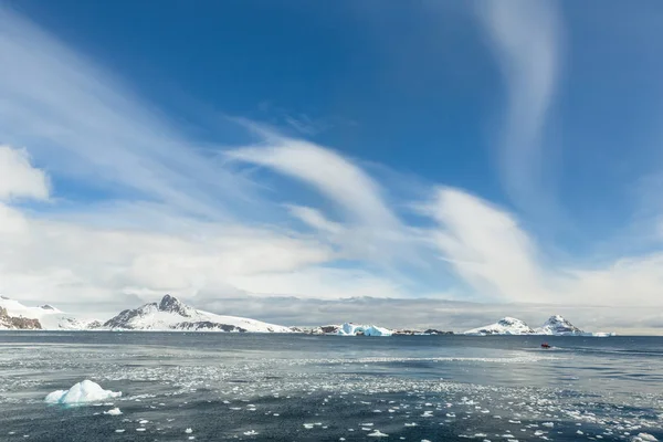Resa Genom Forskningsfartyget Studier Klimat Och Väder Förändringar Antarktis Snö — Stockfoto