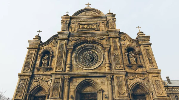 Igreja Abandonada Velha Com Destruída Porcelana Nanjing — Fotografia de Stock