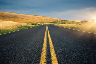 Amerika'da temiz Otoban yol.