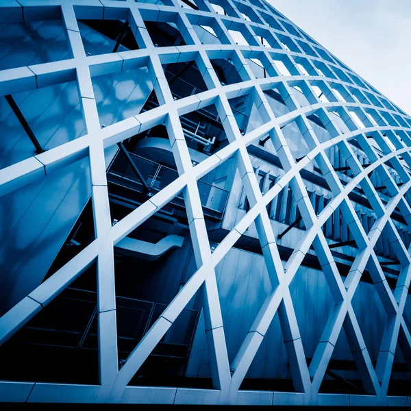 Facciata Moderno Edificio Uffici Immagini Colore Blu — Foto Stock