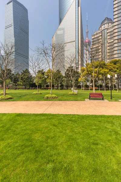 Zielony Ogród Pomieszczeniach Biurowych Szanghaj Chiny — Zdjęcie stockowe